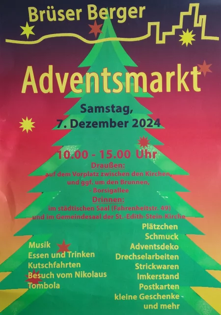 Adventsmarkt 2025 Brüser Berg Werbeplakat